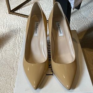 LK Bennett Beige Patent Leather Heels